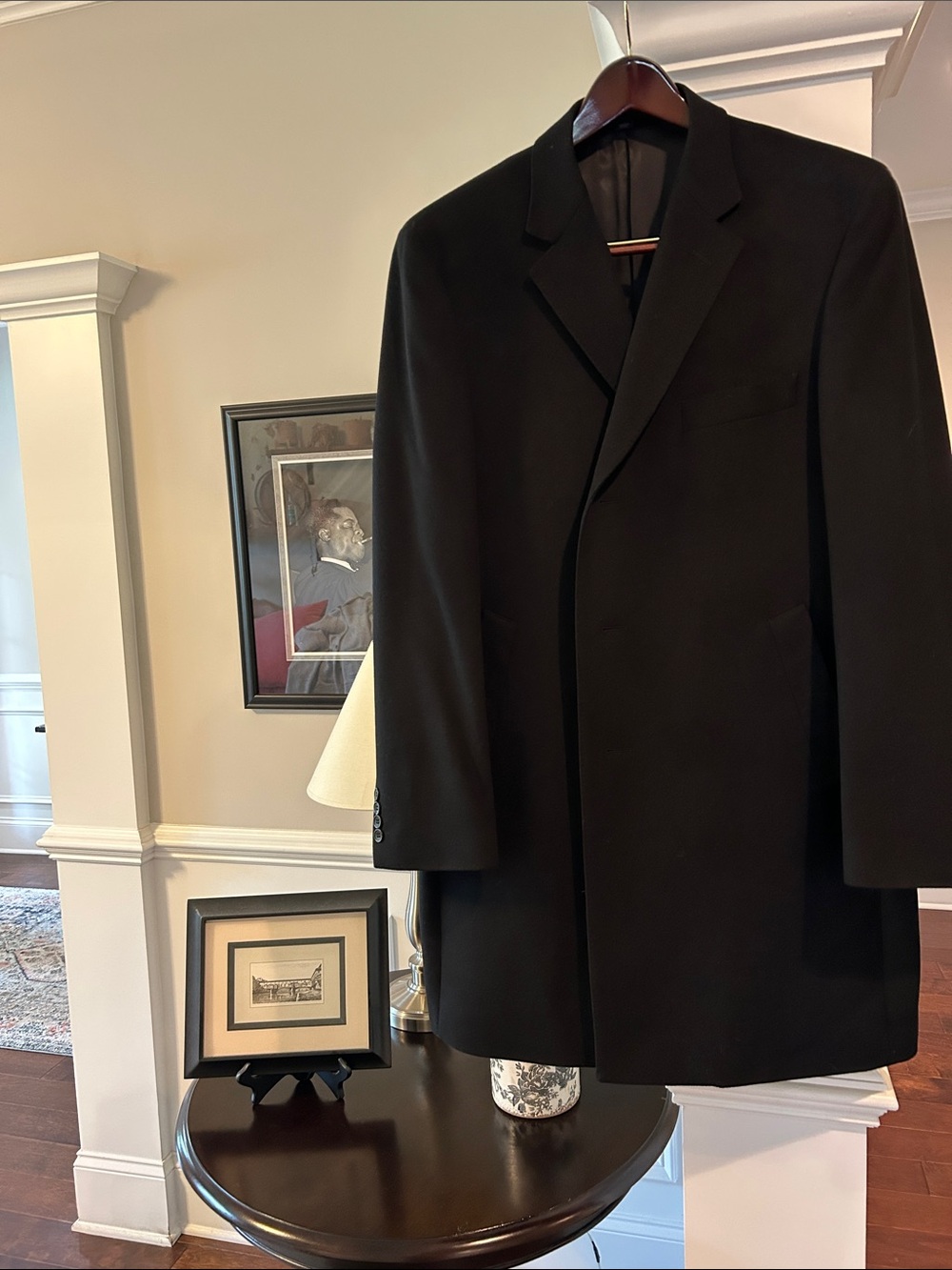 Paul Betenly Men's Black Single-Breasted Coat